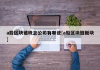 a股区块链概念公司有哪些[a股区块链板块]